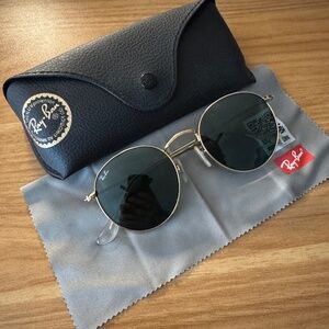 Ray-Ban Sunglasses Round Metal - Green Lenses - RB3447